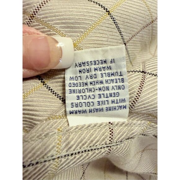 Alan Flusser Men’s Button Down  Plaid Shirt Large 100% Cotton Thick - Picture 12 of 12